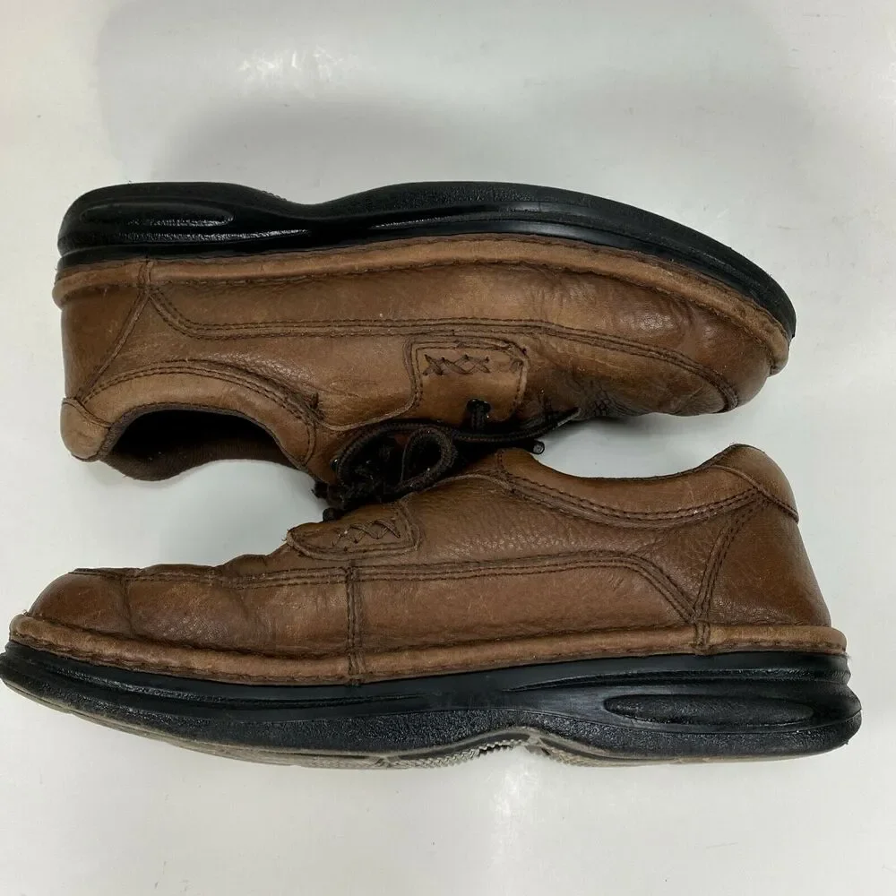 Dr, Scholls Men's Brown Leather Victory Shoes Massaging Gel Insoles Ties 10.5 W